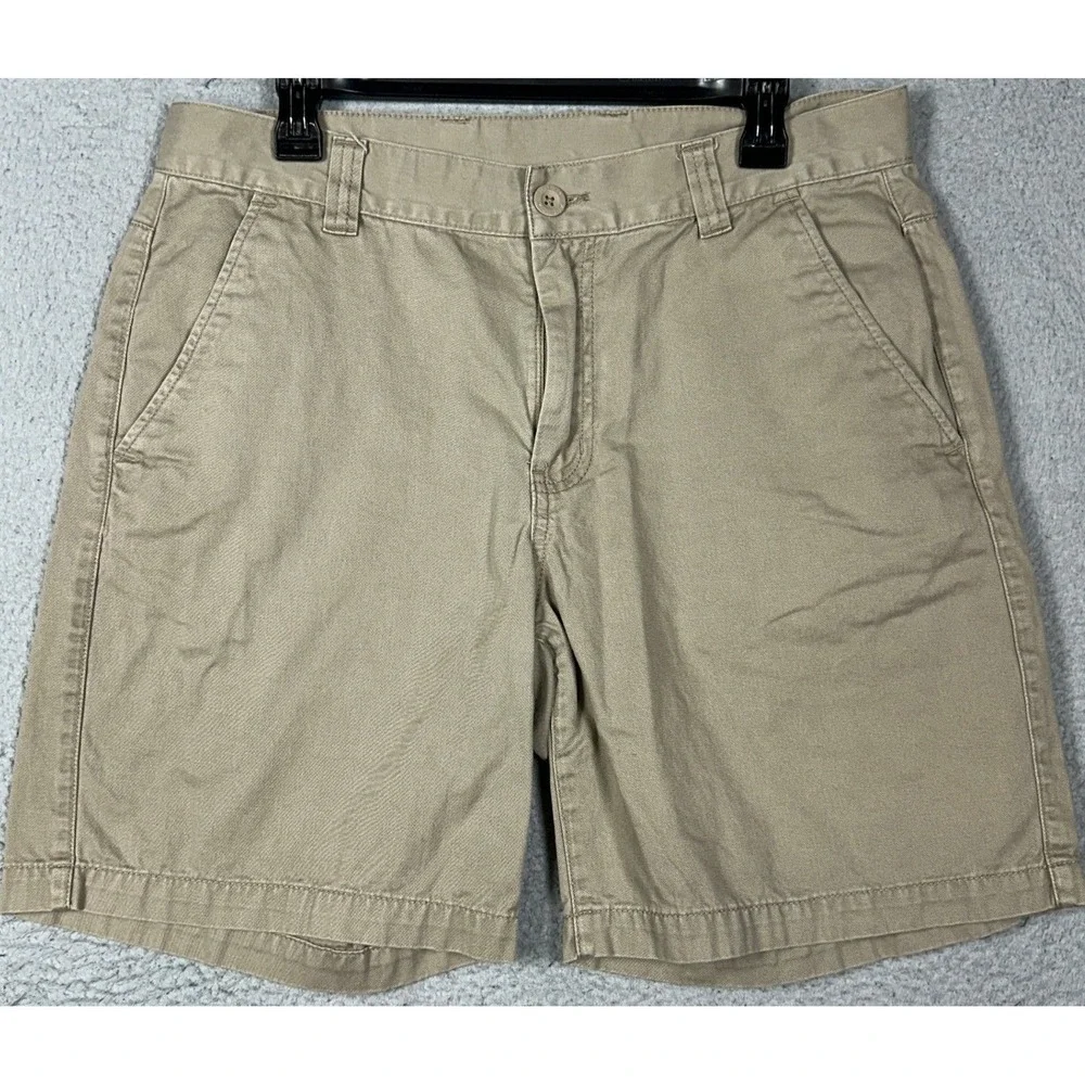 The North Face Shorts Mens 34 Tan Khaki Chino Hiking Outdoor Flat Front Casual
